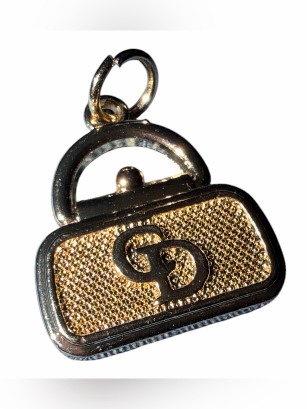 Christian Dior gold tone zip pull